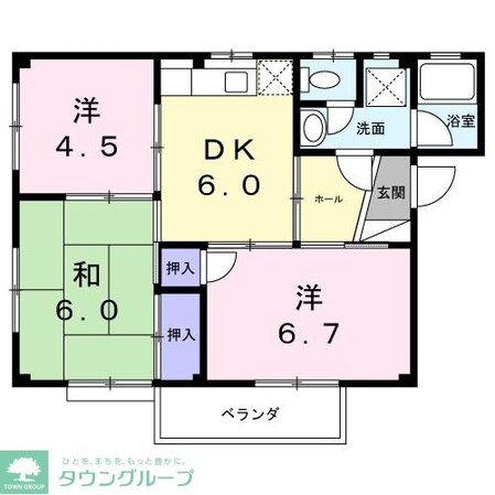 クロスリバーハウスの物件間取画像